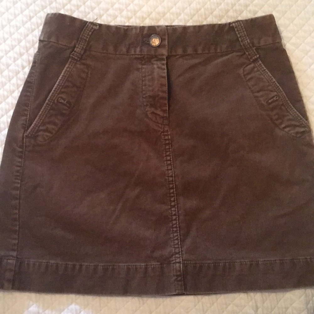 Jcrew corduroy skirt brown size 0
